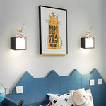 applique murale moderne astronaute étoile dorée noir blanc led chambre enfants