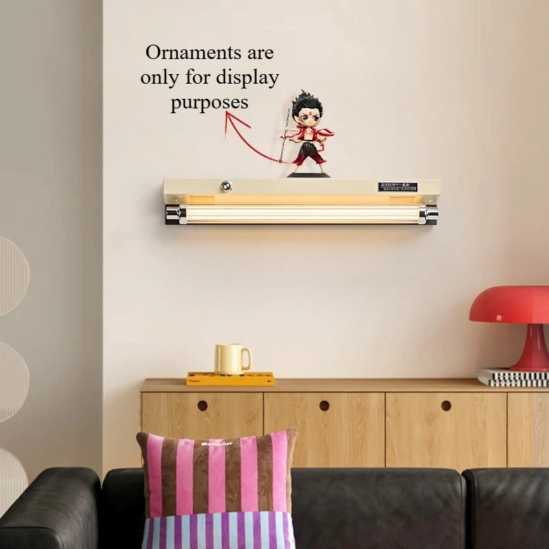 lampe murale industrielle rétro fer réglable jaune rouge noir argenté