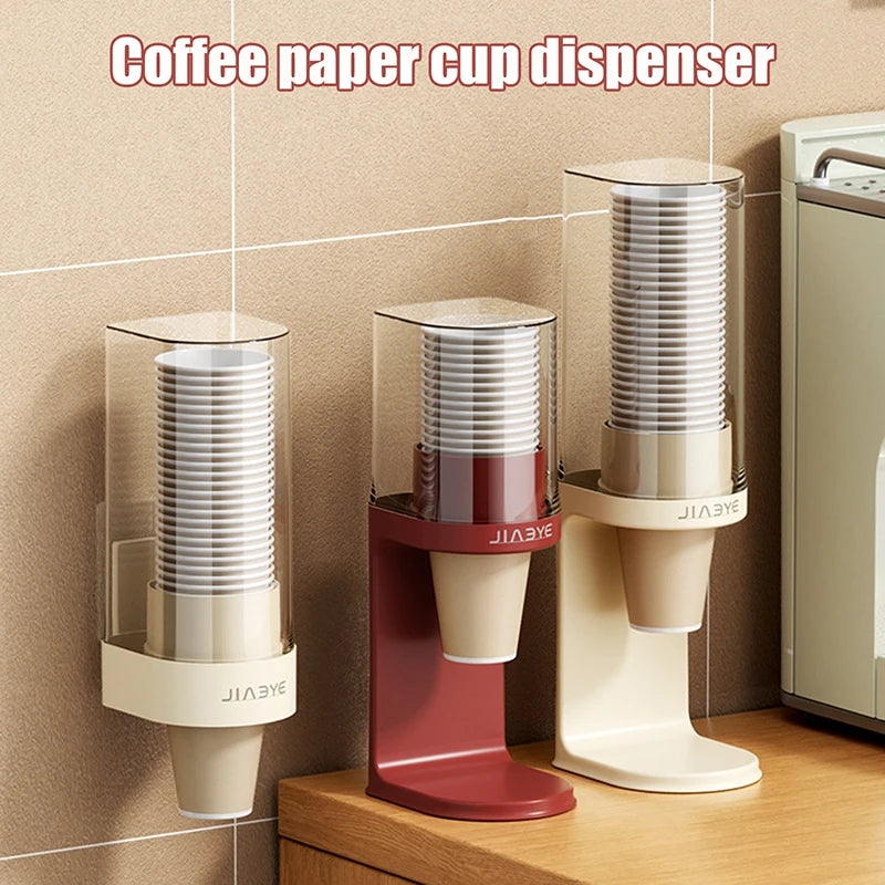 distributeur tasses papier adhésif moderne beige rouge tissé