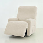 housse protection fauteuil inclinable vert motif géométrique moderne adhésif set pièces