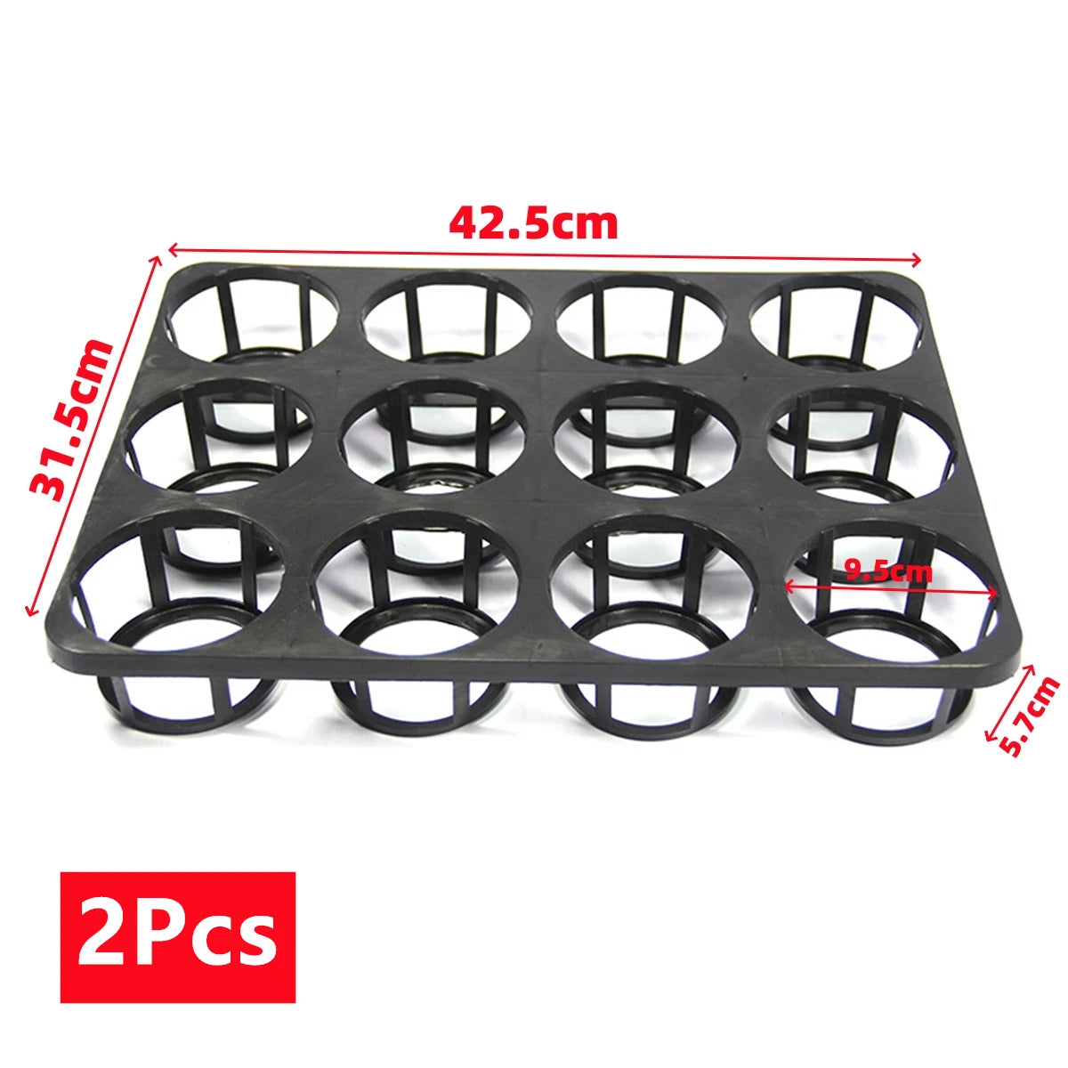 grille culture semis noire 12 trous 15 trous durable réutilisable transporte pots fleurs