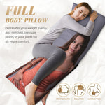 coussin corps entier imprimé photo blanc moderne zip invisible 50x137cm