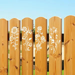 pochoirs réutilisables blancs fleurs artisanal adhésif 35cm 15cm stencil jardin artisanat