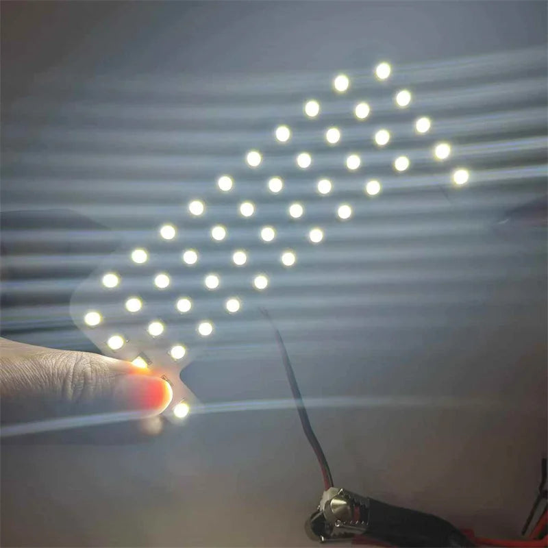 plaque led blanc carrés lumineux moderne clips câbles intérieur voiture 12v lumière chambre