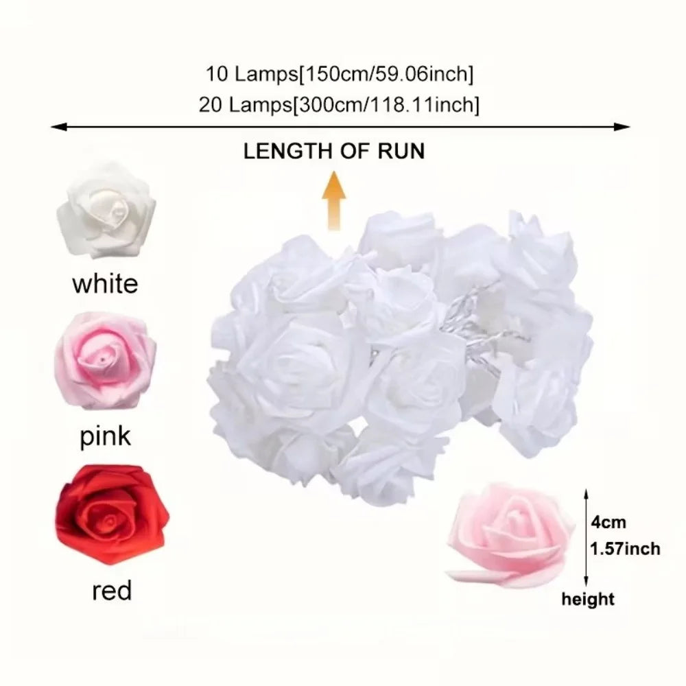 guirlande lumineuse rose led saint valentin mariage décoration intérieure moderne chambre blanc rouge