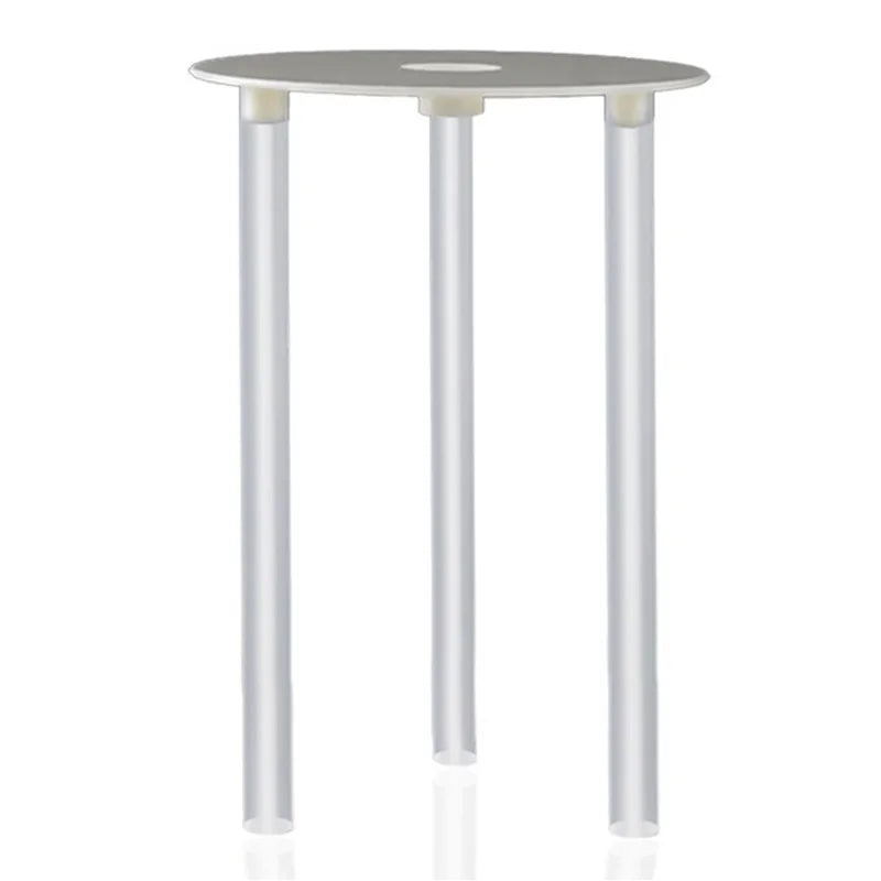 support gâteau blanc tiges rond lisse moderne tiges plateau rond carré cuisine