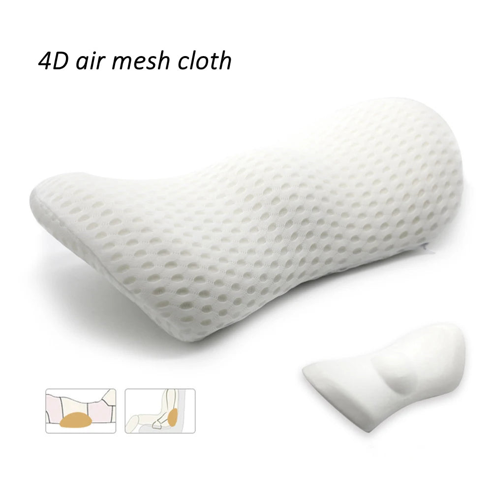 coussin lombaire mousse mémoire forme gris maille ergonomique polyester non amovible
