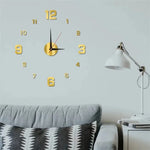 horloge murale moderne vert fluo rouge blanche dorée noire adhésive numérique salon chambre coucher