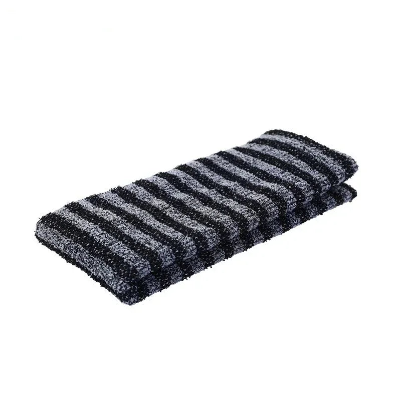 gant toilette rayures noir blanc absorption haute qualité microfibre polyester coton moderne