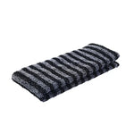 gant toilette rayures noir blanc absorption haute qualité microfibre polyester coton moderne