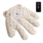 gant massage bébé blanc ours texture douce coton polyester apaisant sommeil massage