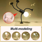 lampe table portable led personnage articulé bleu noir moderne suction cup chambre enfant