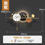 horloge murale moderne marbrée blanc or noir contemporaine fixée 50x90cm 55x110cm 66x150cm