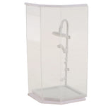 accessoires deco maison poupée ensemble salle bain douche baignoire evier wc resine blanc moderne