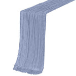 table chemin moderne élégant bleu clair jaune violet rose crêpe plissé polyester coton voile