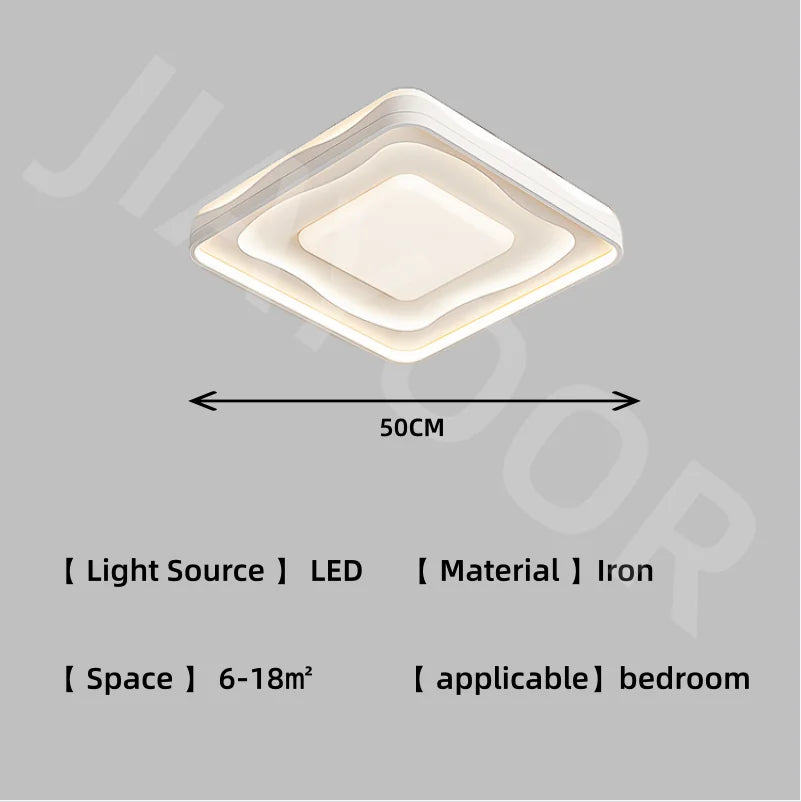plafonnier moderne cristal blanc ondulé led interrupteur bouton neutre 4000k