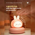 veilleuse animale cartoon mignonne tactile rose jaune blanc oreilles face chambre bébé