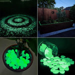 pierres fluorescentes lumineuses extérieures modernes bleu vert orange jaune semi translucides 50pc 100pc 200pc