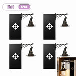 lampe lecture suspendue halloween fantôme motifs floraux gothique vintage crochet mural noir blanc