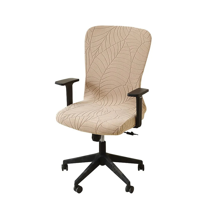 housse chaise verte feuilles moderne adhésive spandex polyester gaming
