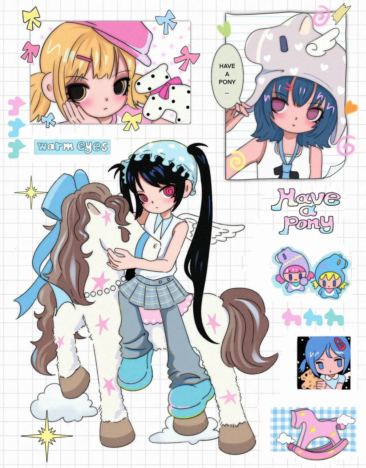 sticker collection pop musiciennes rétro candy colors vinyl stickers anime inspiré