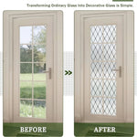 film décoratif fenêtre réseau géométrique noir static cling protection uv isolation thermique moderne