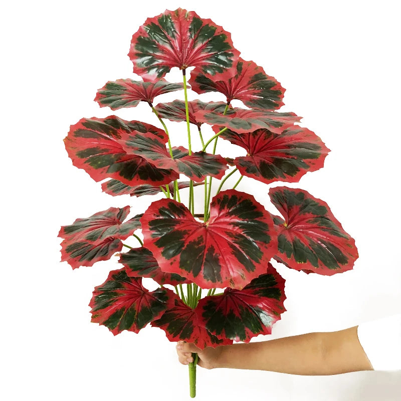 plantes artificielles feuilles vertes monstera palmes extérieures decoration moderne jardins maison tronc faux