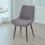 housse chaise gris rayures horizontales moderne spandex polyester