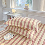 taies d'oreiller fleurées ensemble literie classique oreiller drap plat ours rose doux