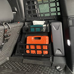 organisateur rangement métal perforé jeep wrangler noir orange réversible utilitaire fixations vis montées