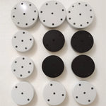 Bases Lampe Métal Plafond Ronds Noirs Blancs Multiples Plaques Montage Éclairage