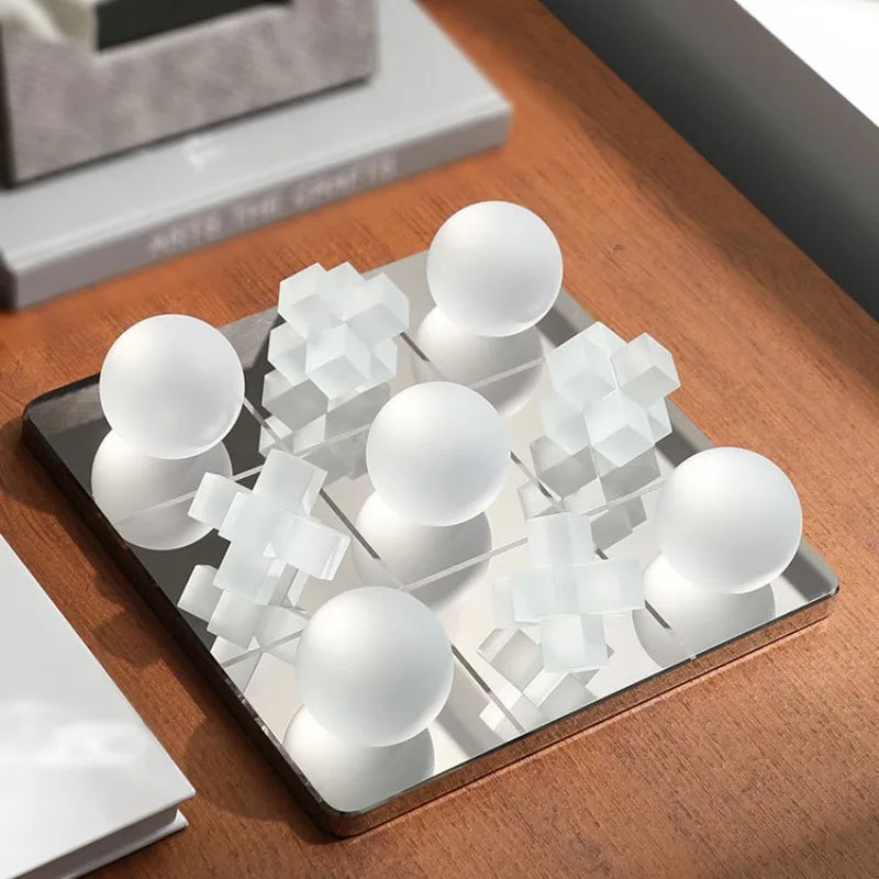 décoration moderne minimaliste sphères 12 cubes géométriques blanc salon chambre coucher