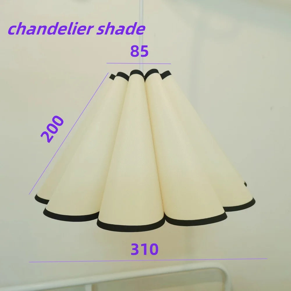 abat jour moderne tissu rayures horizontales blanc noir rose bleu clair suspension led e14