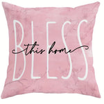 housse coussin imprimé fleurs roses hello spring sweet opaque moderne 45x45cm polyester