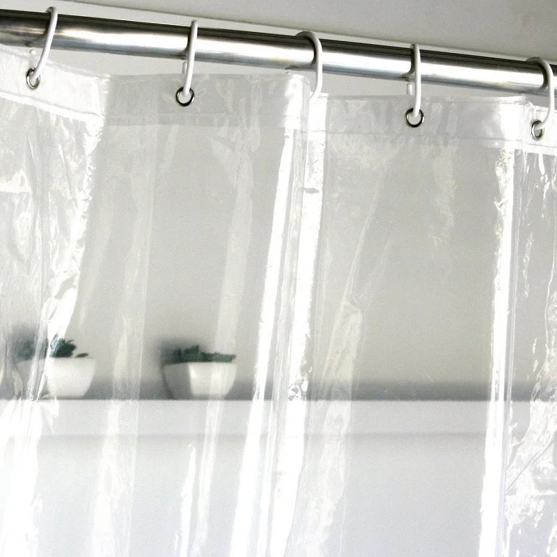 rideau douche transparent moderne aimants salle bain étanche résistant