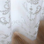 rideaux blancs brodés transparents classique maison polyester inclusion grommets top rings