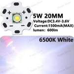 LED haute puissance 1W 3W 5W 10W blanc froide 16mm 20mm éclairage vélo phare