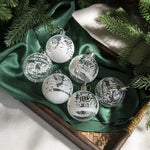 Lot de 6 boules de Noël bleues Ombre Interieur