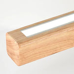 lampe suspendue bois naturel moderne lustre led long salle manger cuisine salon minimaliste