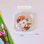 porte cartes anti poussière acrylique transparent personnages animés moderne rangement bijoux accessoiressealed dustproof