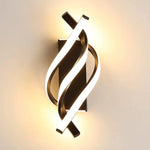lampe murale led spirale moderne noir blanc abstrait opaque contemporain fixations murales certifications sécurité