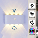 Applique murale LED avec détecteur de mouvement en aluminium