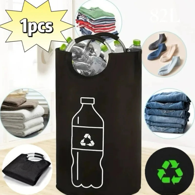 sac rangement recyclage bouteilles plastique symbol recyclage utilisation multiple pliable tissu oxford poignées aluminium