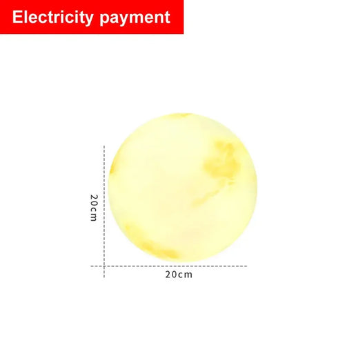 lampe extérieure solaire lunaire moderne imprimé blanc beige ip65 led