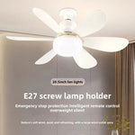 ventilateur lumière e27 blanc moderne minimaliste télécommande led silencieux chambre cuisine