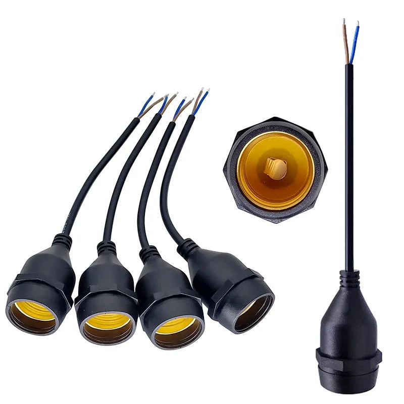 ampoule vis e27 moderne orange noir support filaire certification étanche haute température
