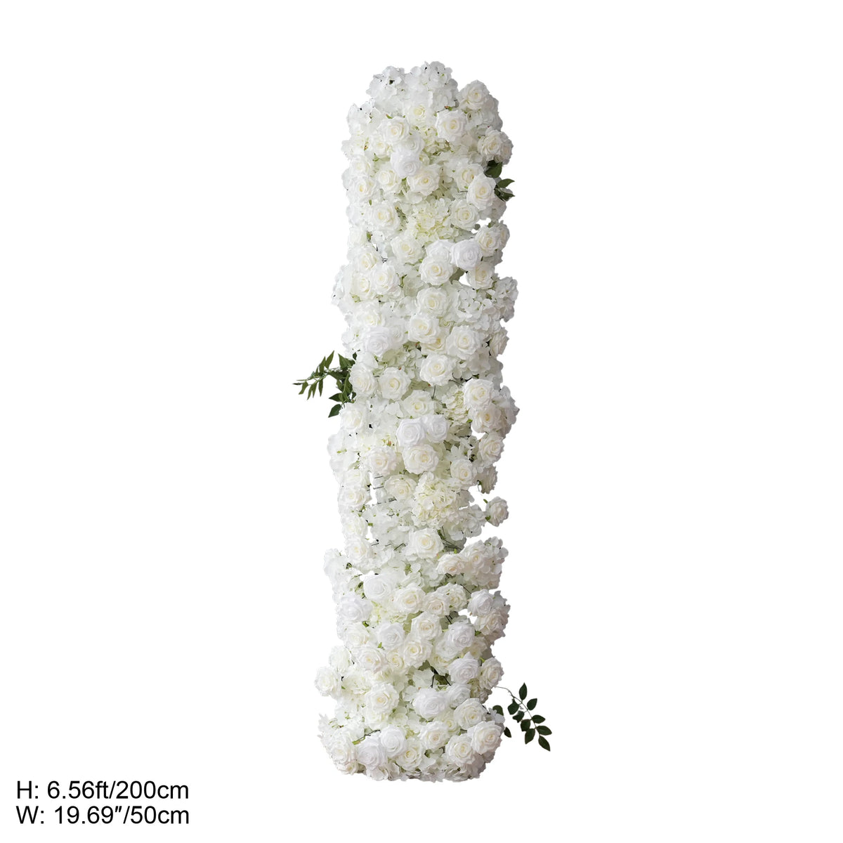 arche fleurs roses blanches decoration mariage exterieur classique 2mètres soie artificielle