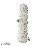 arche fleurs roses blanches decoration mariage exterieur classique 2mètres soie artificielle