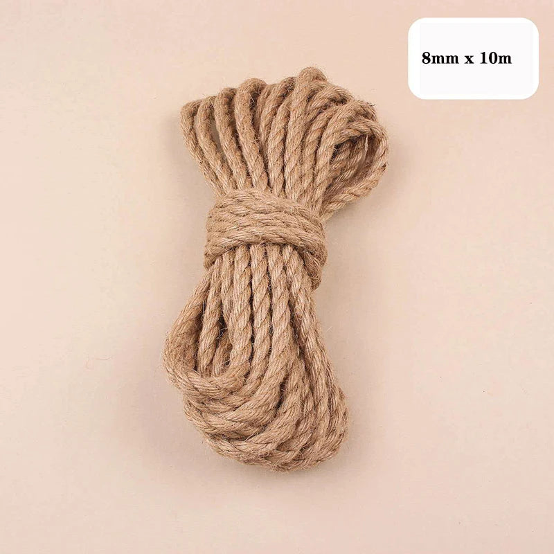 corde jute naturelle 1mm 14mm artisanale rustique décoration maison bricolage macramé fibrée marron clair