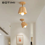 spots lumineux bois massif led moderne finition brillante éclairage quotidien murale 220v scandinave